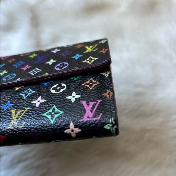 Louis Vuitton multicolor Sarah bifold long wallet pink interior - Picture 8 of 15